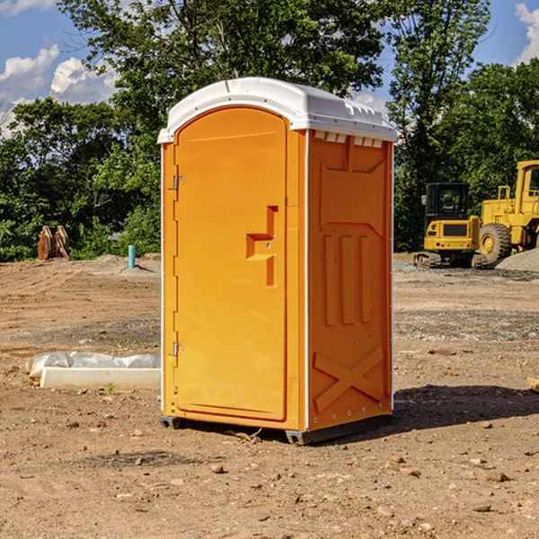 how often are the portable toilets cleaned and serviced during a rental period in Blue Clay Farms